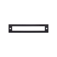 Hollin Pull Backplate (5-1/16" CTC) - Flat Black (TK925BLK) by Top Knobs