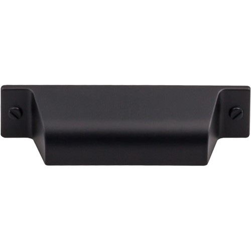 TK772BLK Flat Black Channing Cup Bin Pull from the Barrington Collection by Top Knobs